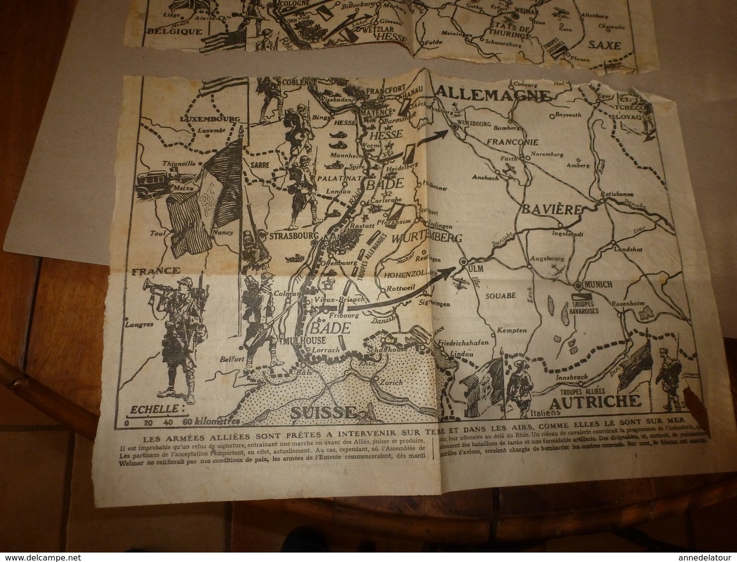 1919 le 22 juin EXCELSIOR : Si l' Allemagne ne signait pas ----> Les armées alliées sont prêtes à intervenir partout;etc