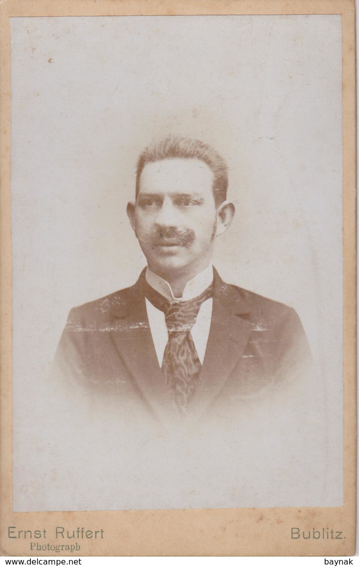 POL7  ~  POLAND, BUBLITZ, BOBOLICE, POMERANIA ~  CABINET PHOTO  -  CDV  ~ 16,7  X 10,7  ~  GENTLEMAN  ~ FOTO  E. RUFFERT - Alte (vor 1900)