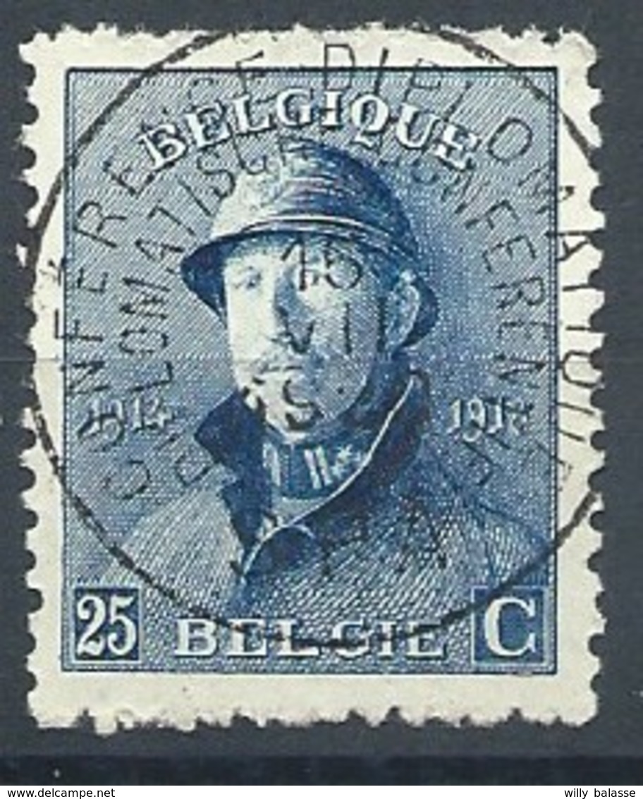 N°171, 25c Bleu Obl CONFERENCE DIPLOMATIQUE SPA - 1919-1920  Cascos De Trinchera