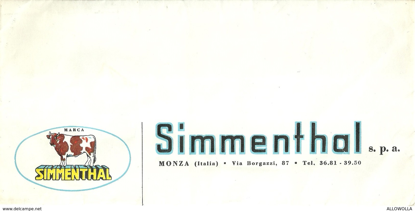 2924 " SIMMENTHAL S.p.a. - LETTERA TIPO PER ADESIONE ALLA MOSTRA -MAI SPEDITA-SENZA DESTINATARIO " ORIGINALE - Altri & Non Classificati