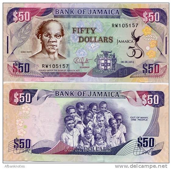 JAMAICA        50 Dollars     Comm.    P-89        6.8.2012        UNC - Giamaica