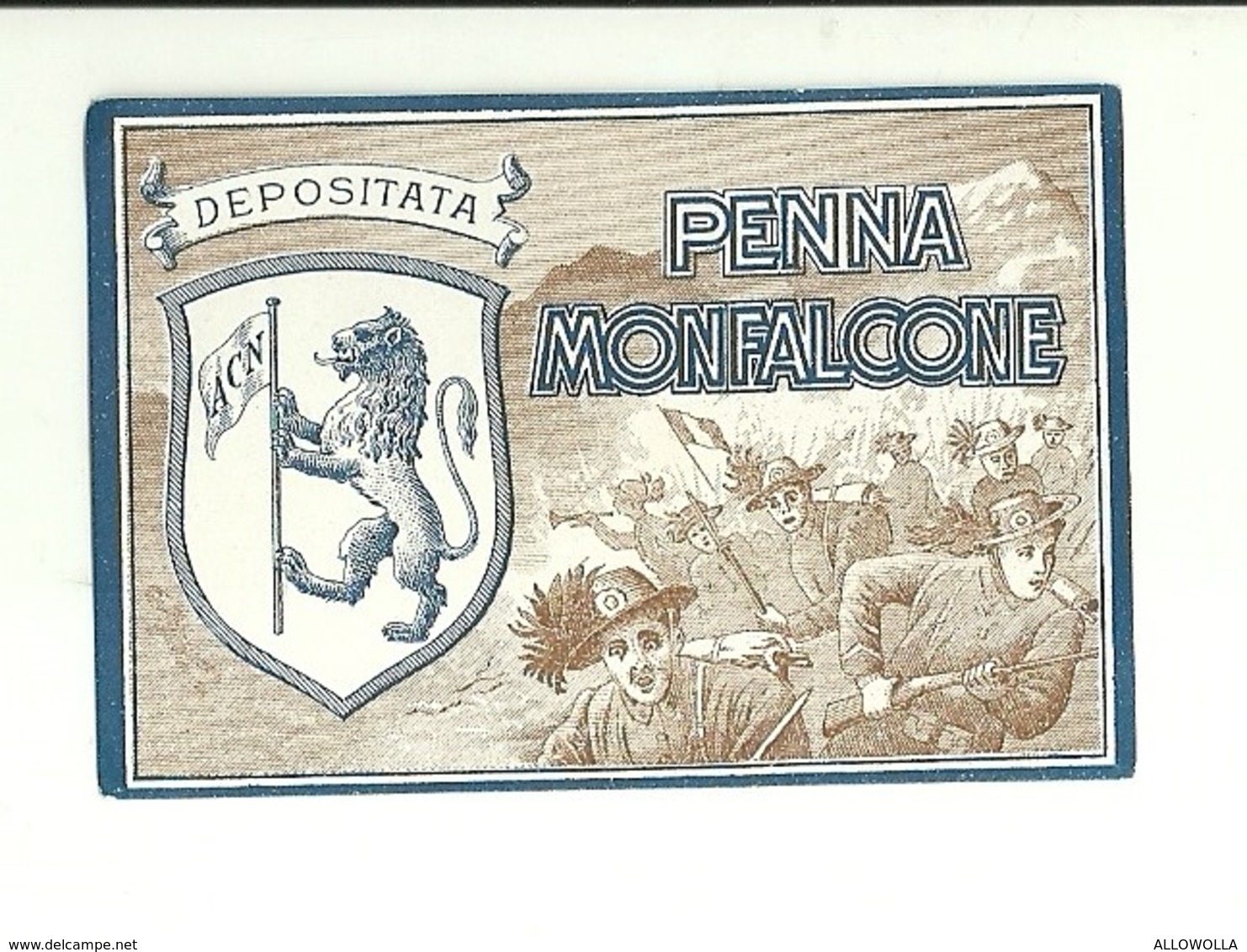 2928 " PENNA MONFALCONE "  ETICHETTA ORIGINALE - Andere & Zonder Classificatie