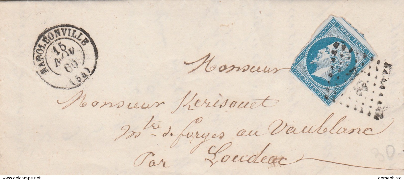 Lettre De Napoleonville Pour Loudeac - 1849-1876: Classic Period