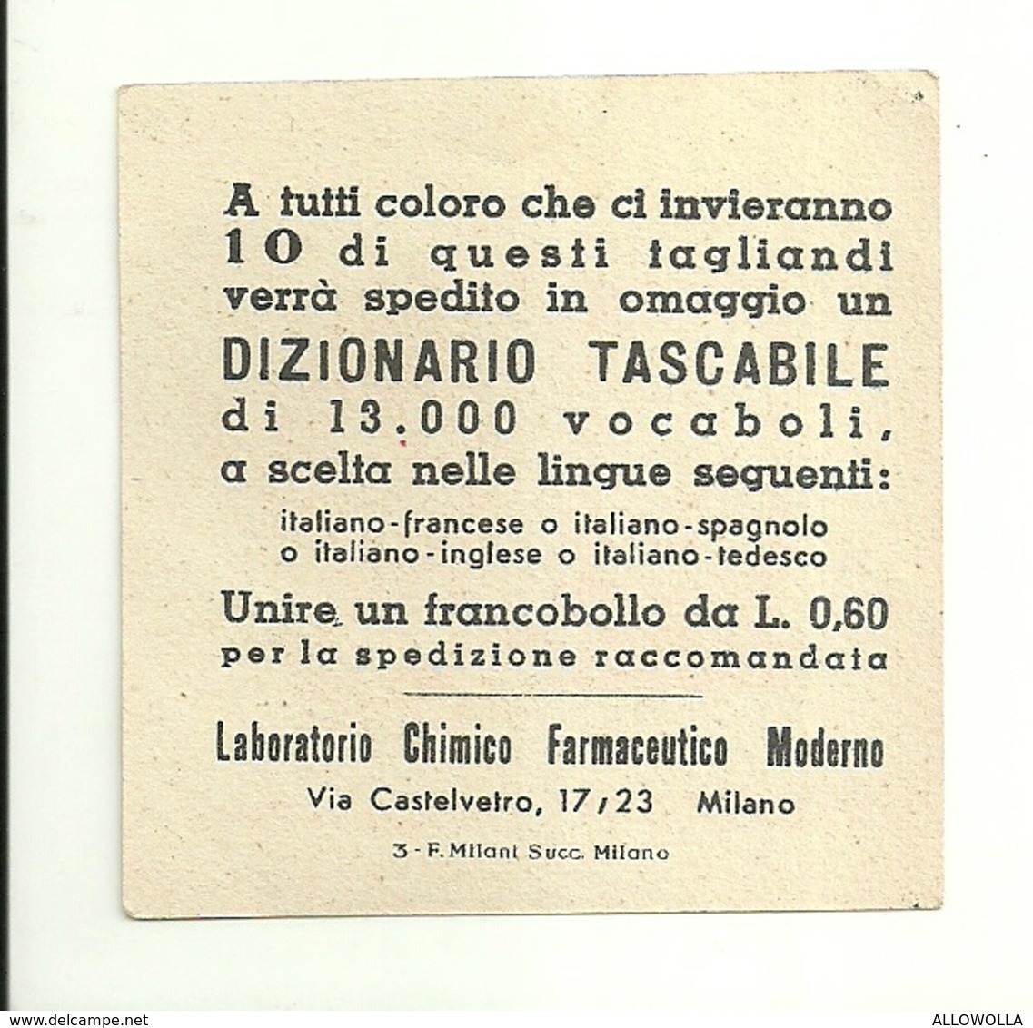 2930 " MAGNESIA BISMUTATA S. PELLEGRINO "  COUPON ORIGINALE - Altri & Non Classificati