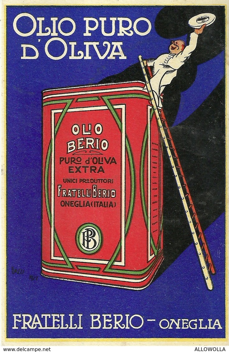 2931 " OLIO PURO D'OLIVA-FRATELLI BERIO-ONEGLIA-AVVISO DI PASSAGGIO RAPPRESENTANTE 24/6/1950 " CART. POST. ORIG. SPEDITA - Altri & Non Classificati