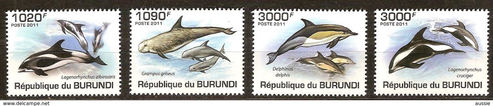 Burundi 2011 OCBn° 1278-1281 *** MNH Cote 15 Euro Faune Dauphins Dolfijnen - Neufs