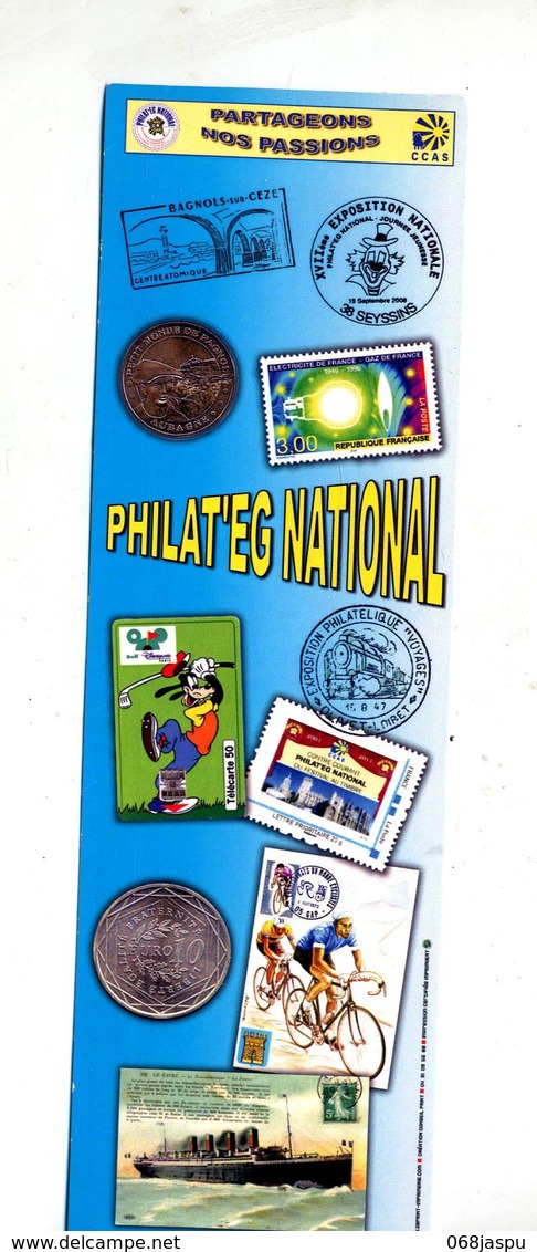 Marque Page Philat'eg  Theme Velo  Disney - Bookmarks