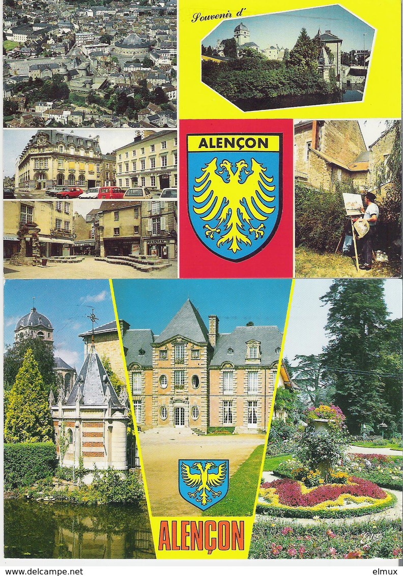 ALENCON. 2 CP  Multivues Souvenir D'Alençon - Multivues (coin Bas Droit Marqué Voir Scan) - Alencon