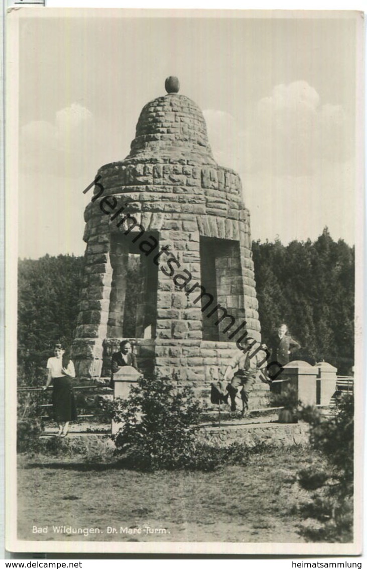 Bad Wildungen - Dr. Marc-Turm - Foto-Ansichtskarte - Verlag C. F. Rothauge Bad Wildungen - Bad Wildungen