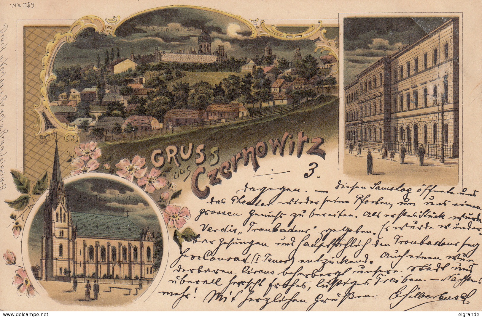 Old Postcard Czernowitz Litho Romania - Rumänien