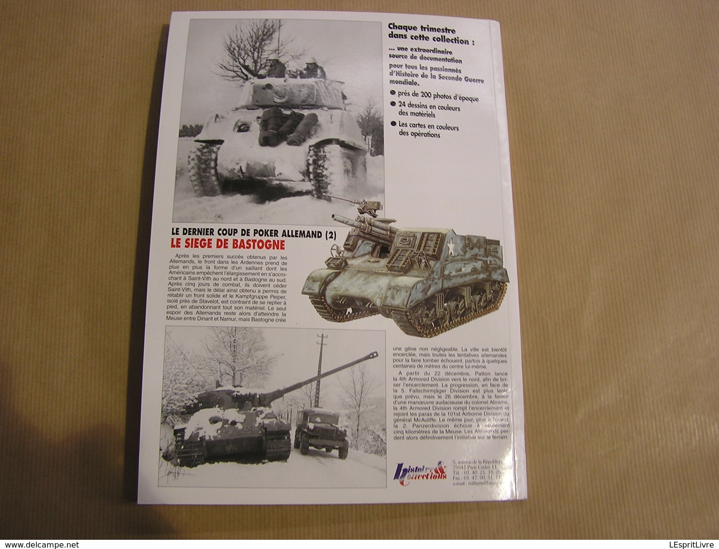 ARMES MILITARIA magazine Hors Série N° 42 Guerre 40 45 La Bataille des Ardennes Bastogne Peiper SS Char Blindés Armée US