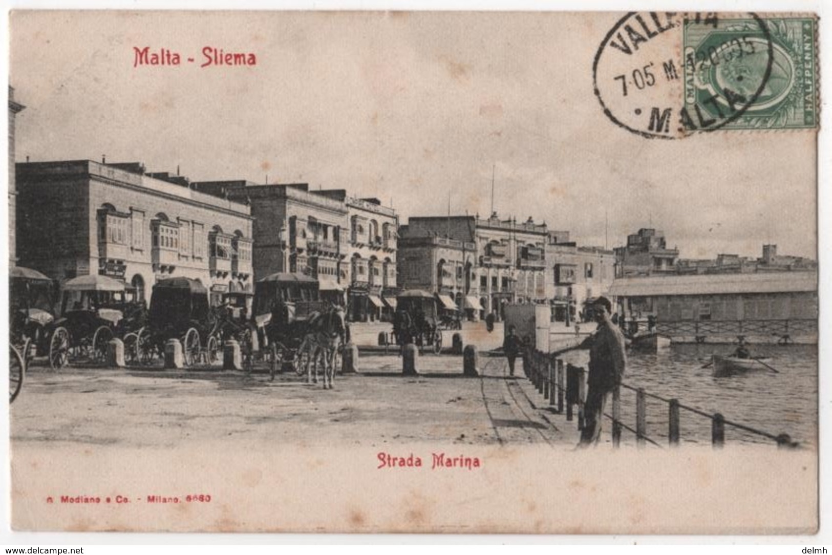 MALTA SLIEMA Strada Marina Cachet CAD OVALE MALTA VALLETTA - Malta