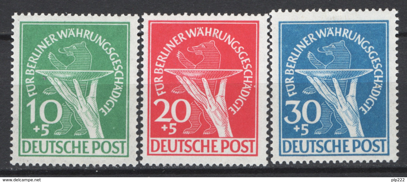 Germania Berlino 1949 Unif. 54/56 */MH VF /F - Nuovi