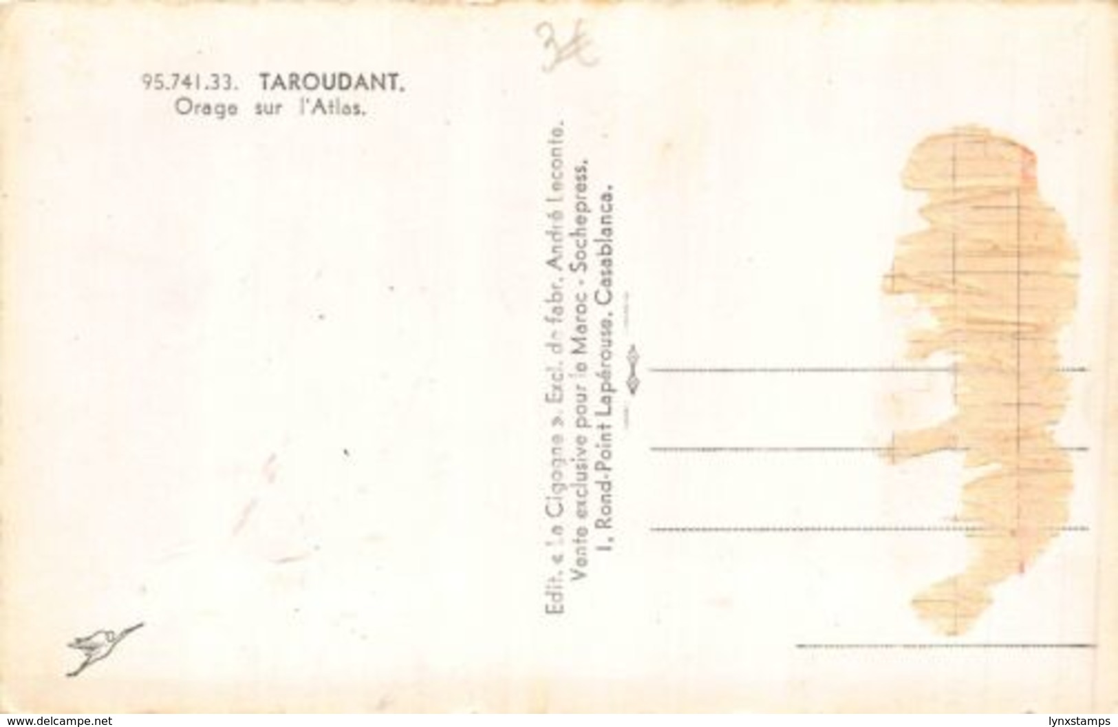 Morocco Taroudant Orage Sur L'Atlas Mountain Postcard - Sonstige & Ohne Zuordnung