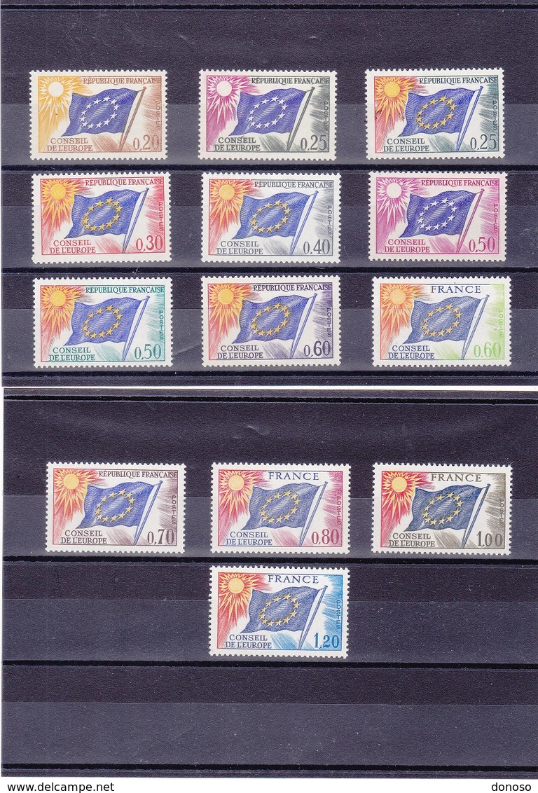 FRANCE 1963-1976 CONSEIL DE L'EUROPE DRAPEAU Yvert NEUFS** MNH Cote : 27,50 Euros - Neufs