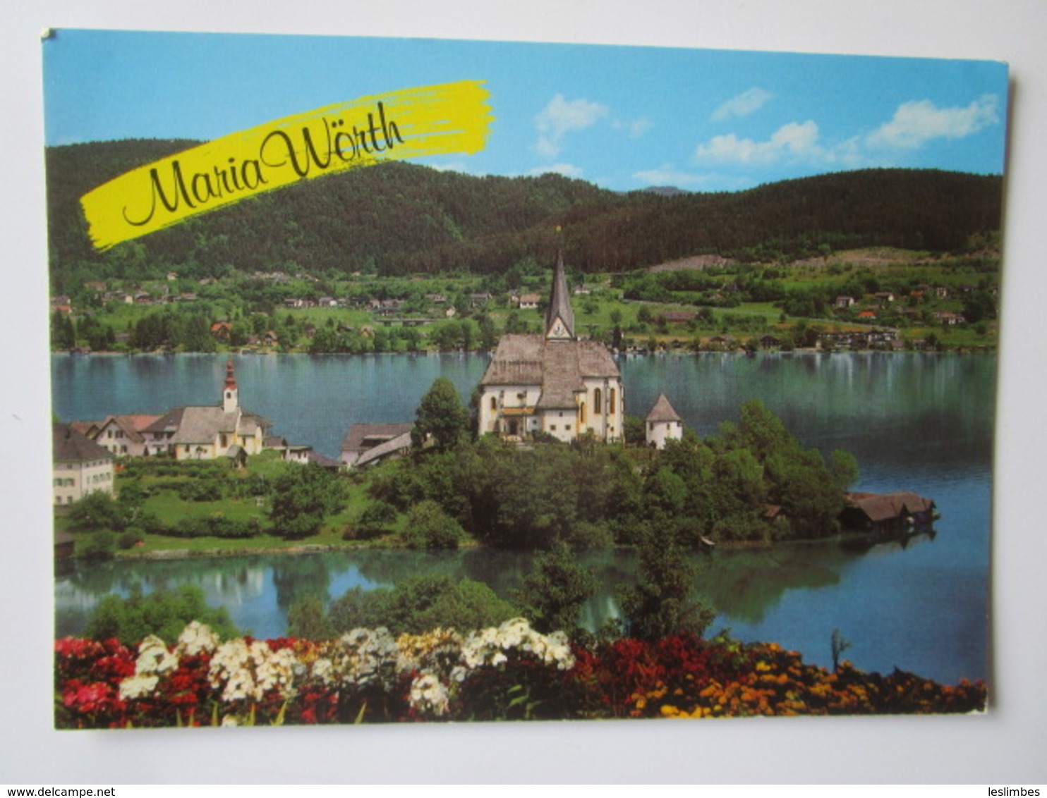 Maria Worth Am Worther See. Blick Auf Die Halbinsel Mit Wallfahrtskirche Und Winterkirche. Karnten - Maria Wörth