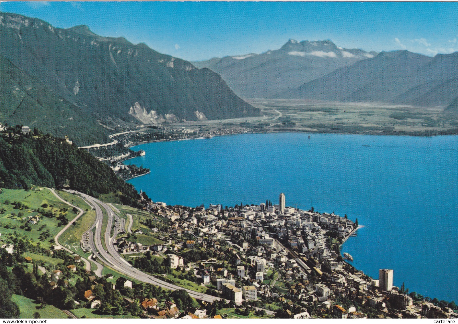 SUISSE,SWITZERLAND,SVIZZERA,SCHWEIZ,HELVETIA,SWISS ,VAUD,MONTREUX,BELLE VUE AERIENNE - Montreux