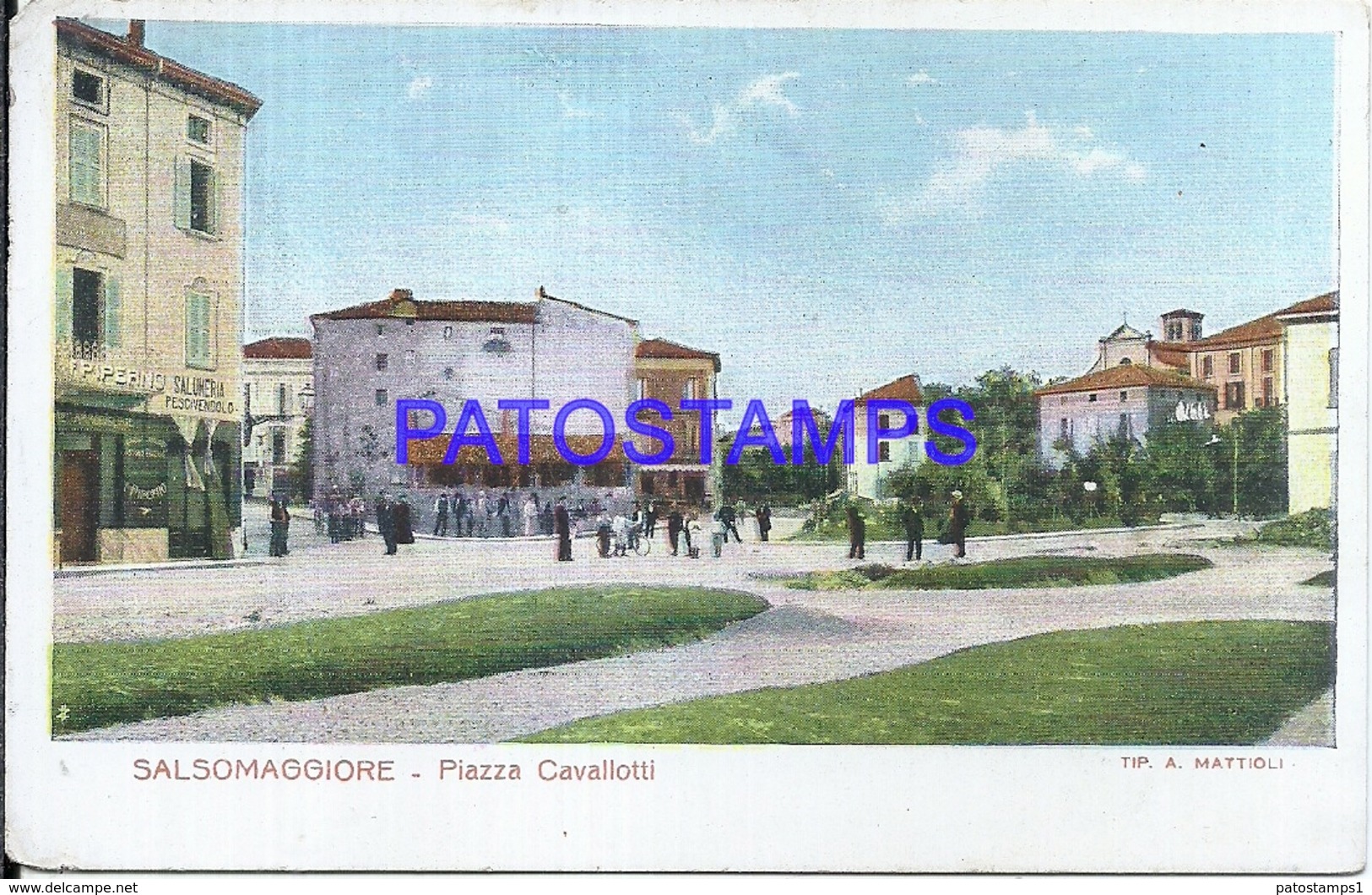 108553 ITALY SALSOMAGGIORE PARMA SQUARE CAVALLOTTI POSTAL POSTCARD - Altri & Non Classificati