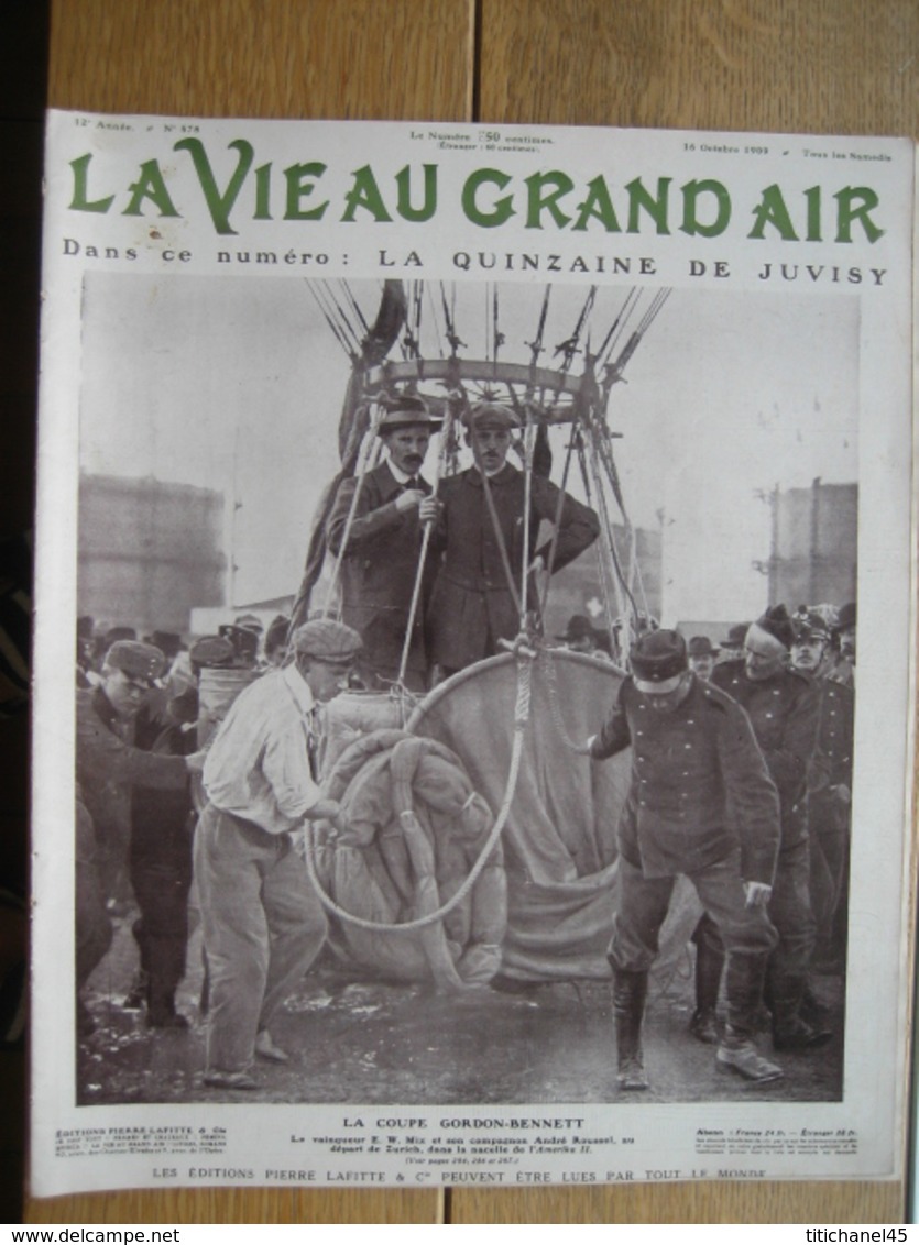 1909 LA COUPE GORDON BENNETT /GRAND PRIX A.C.F. (SZISZ-THERY-NAZZARO-LAUTENSCHLAGER)/QUINZAINE DE JUVISY - 1900 - 1949