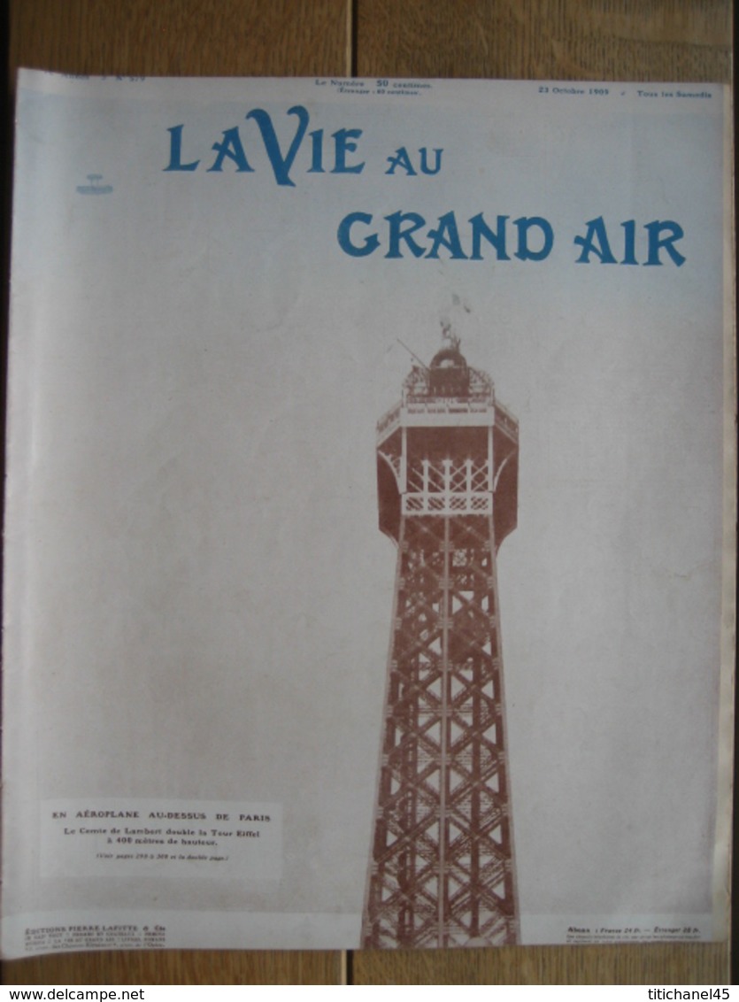 1909 LE COMTE De LAMBERT ET GUSTAVE EIFFEL,QUINZAINE D'AVIATION A JUVISY,PARIS BRUXELLES A PIED - 1900 - 1949