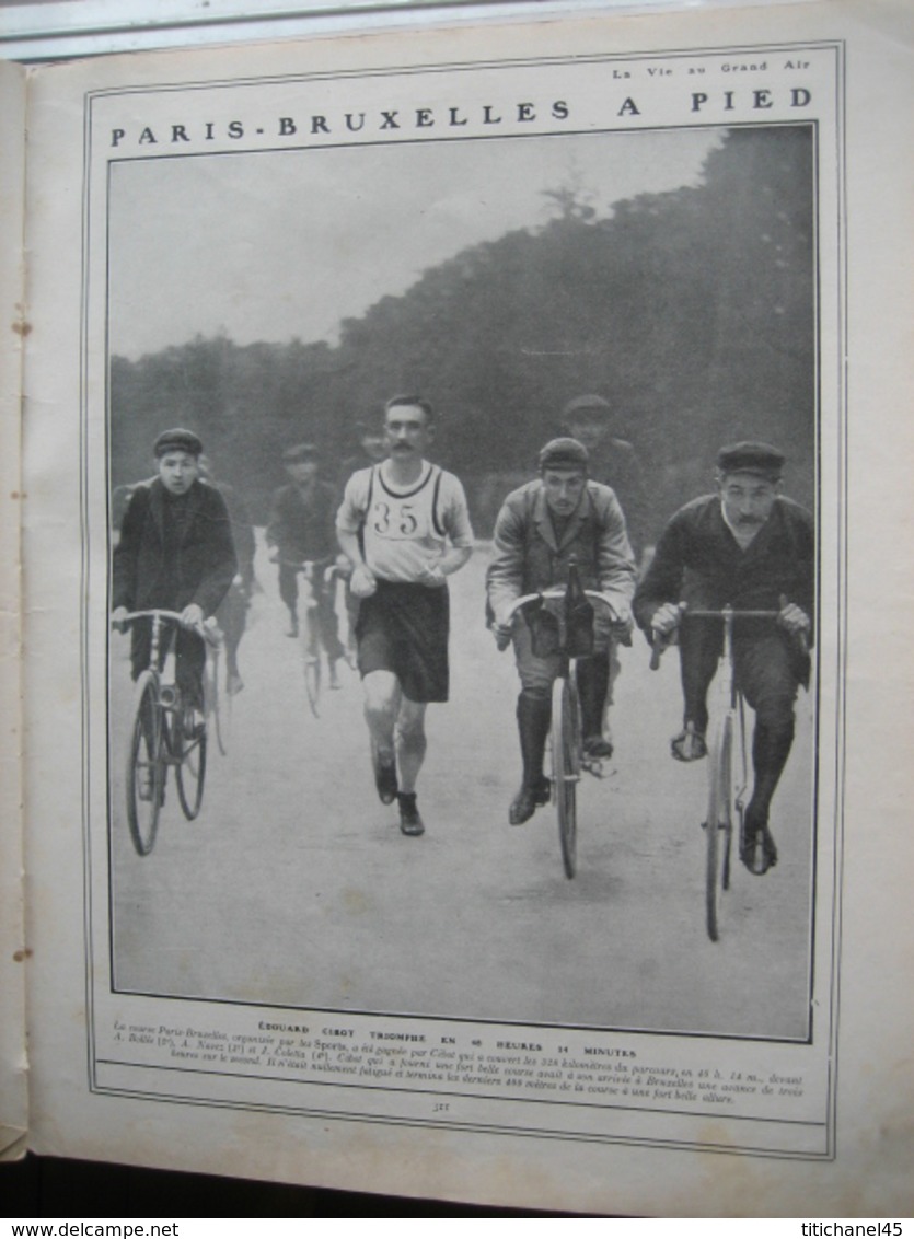 1909 LE COMTE de LAMBERT ET GUSTAVE EIFFEL,QUINZAINE D'AVIATION A JUVISY,PARIS BRUXELLES A PIED