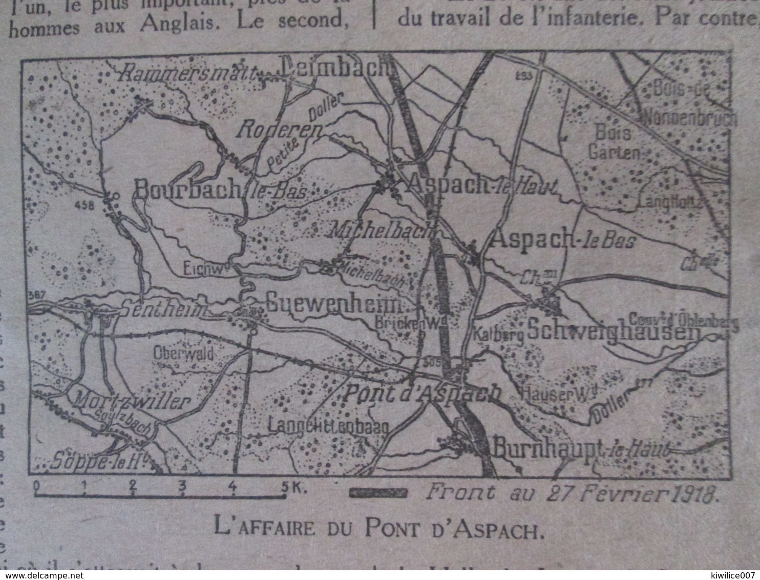 La Grande Guerre  14-18 La Semaine Militaire 21 Fevrier  Au  28 Fevrier 1918  L Affaire Du Pont D Aspach Burnhaupt - Non Classés