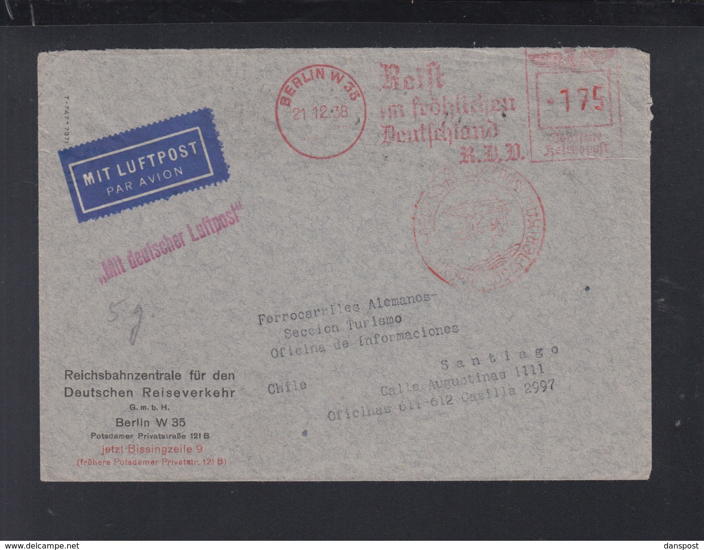 Dt. Reich Katapultflug 1938 Nach Chile - Briefe U. Dokumente