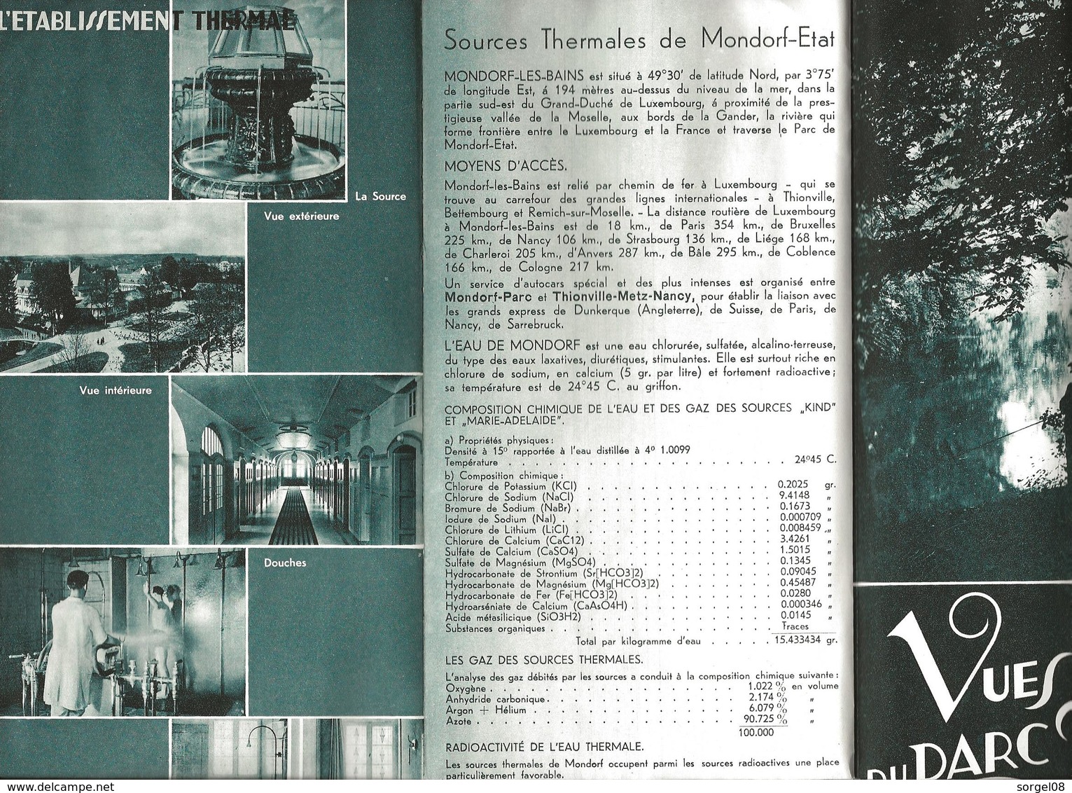Luxembourg Beau Dépliant MONDORF ETAT Thermalisme Vers 1920 - Publicités