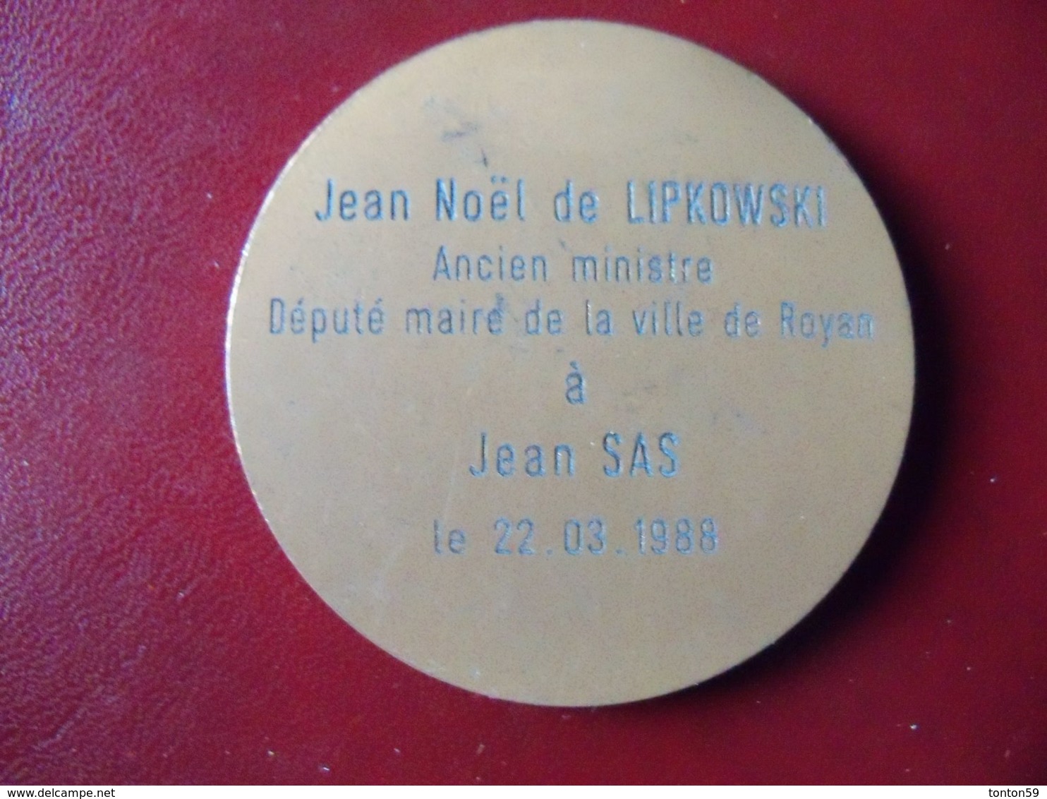 Ancienne Médaille De Table Bronze Ville De ROYAN. Balme - Autres & Non Classés