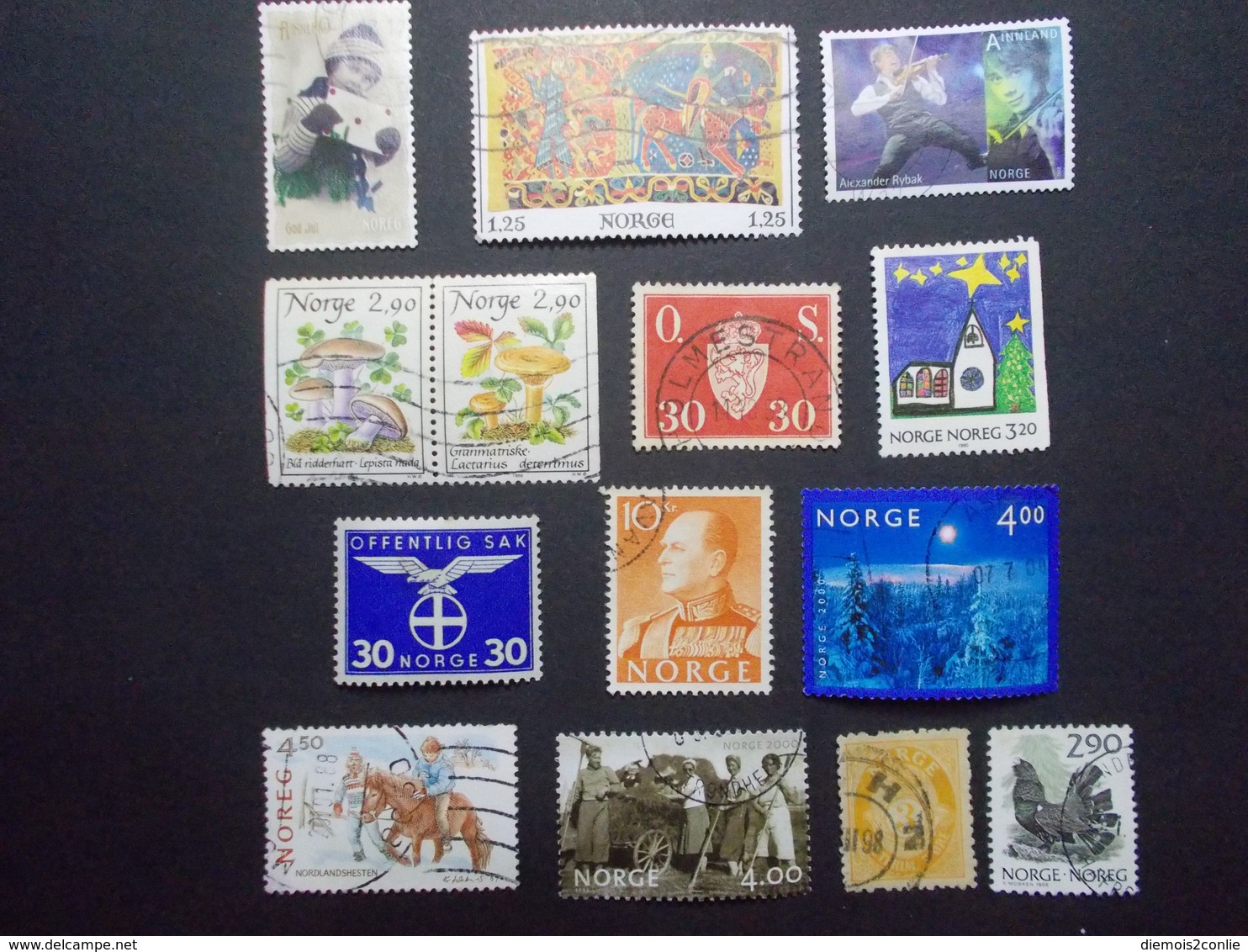 Lot 14 Timbres NORVEGE (11) - Colecciones