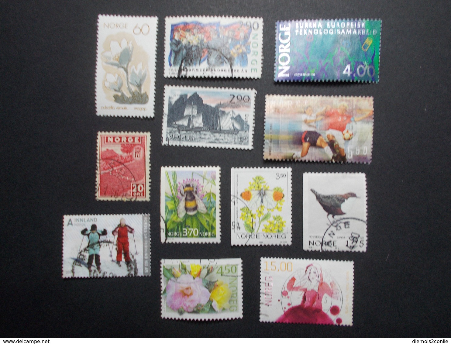 Lot 12 Timbres NORVEGE (12) - Verzamelingen