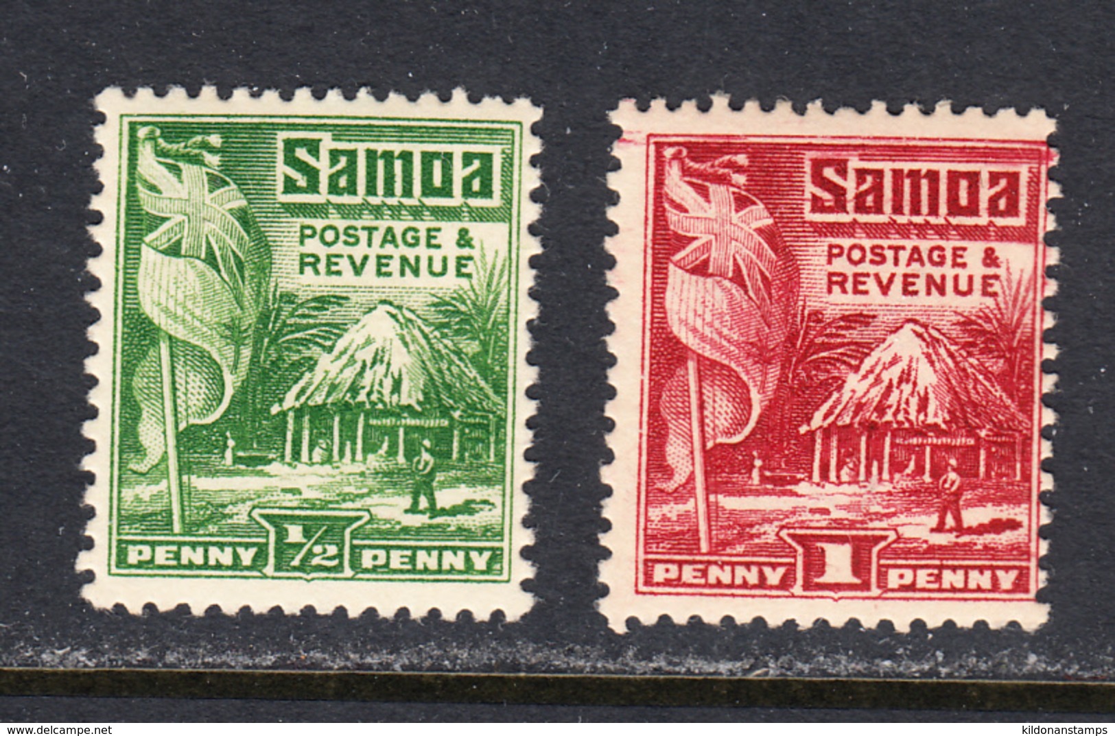 Samoa 1921 Mint Mounted, Perf 14x13.5, See Notes, Sc# ,SG 153-154 - Samoa (Staat)