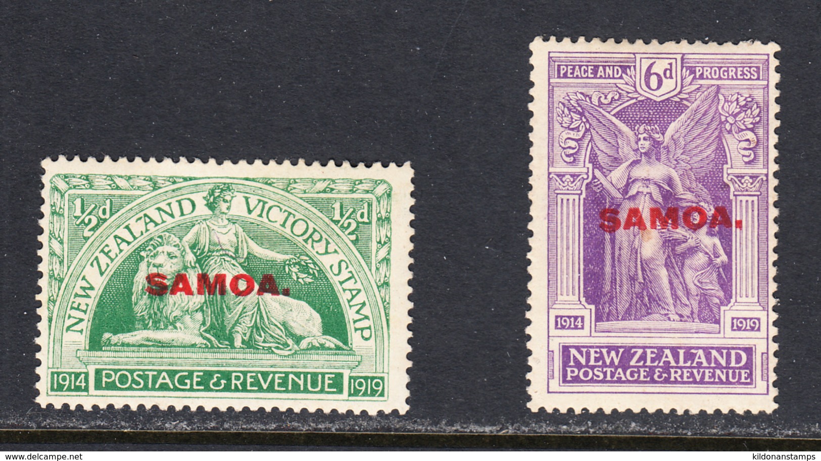 Samoa 1920 Victory, Mint Mounted, Sc# ,SG 143,147 - Samoa