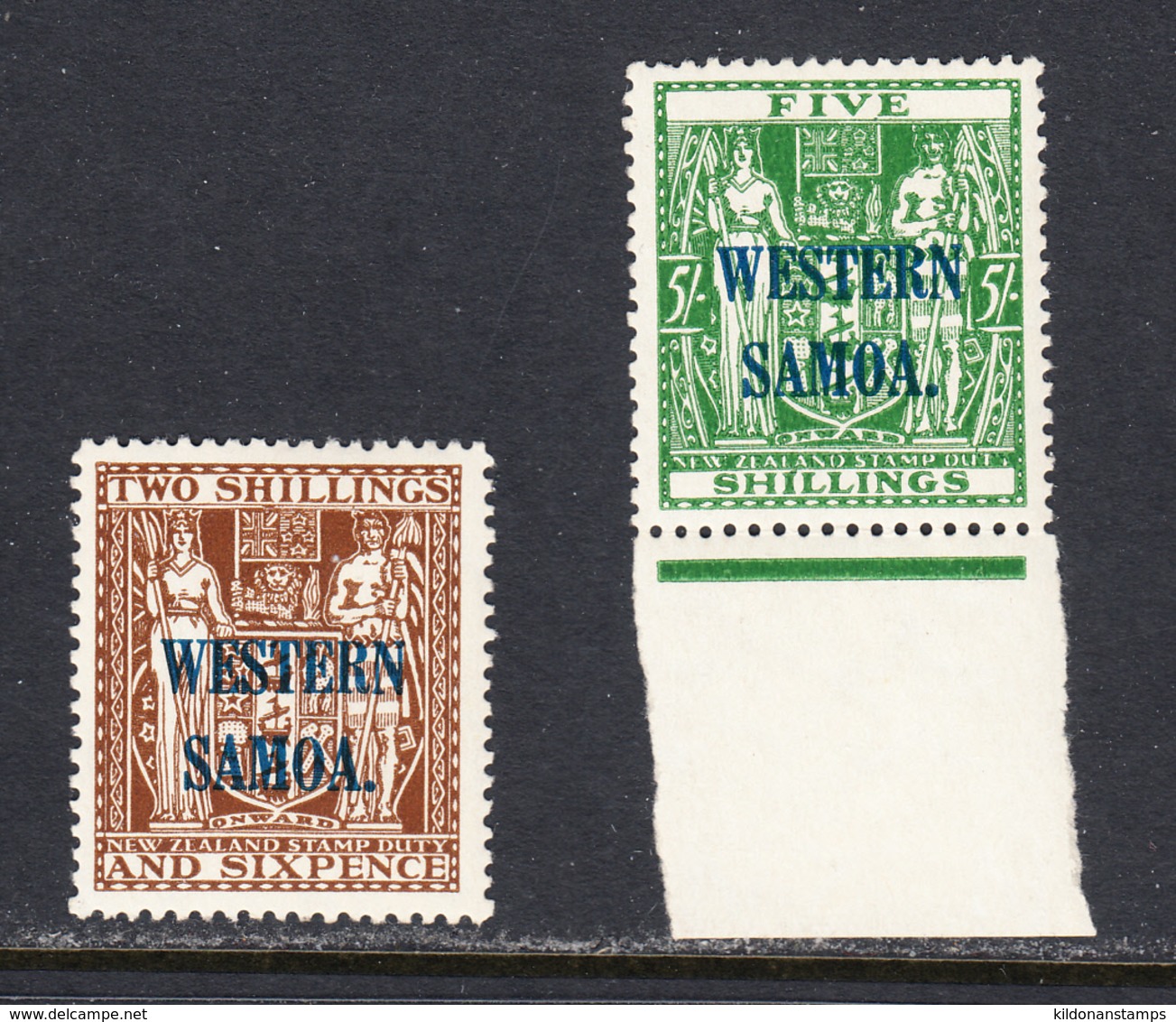 Samoa 1935-42 Postal Fiscal, Mint No Hinge, Sc# ,SG 189-190 - Samoa (Staat)