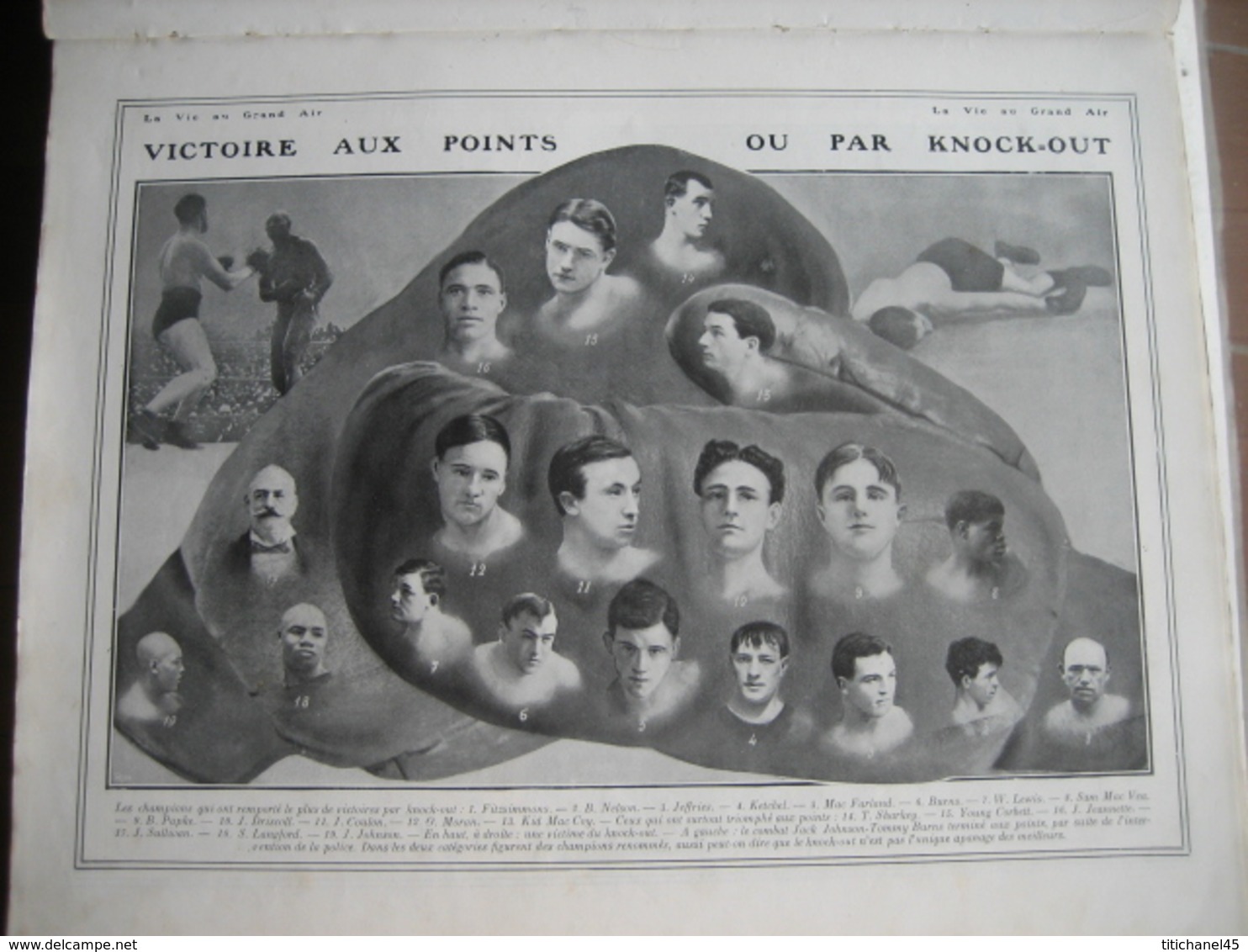 1909 BOXE / JOE JEANNETTE BAT KUBIAK KNOCK-OUT/CRITERIUM PARC DES PRINCES (SERES-DARRAGON-DIDIER-DEVOISSOUX-BOUTELLIER)