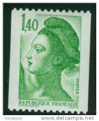 2191a Liberté 1.40 Vert De Roulette N° Rouge - Neufs