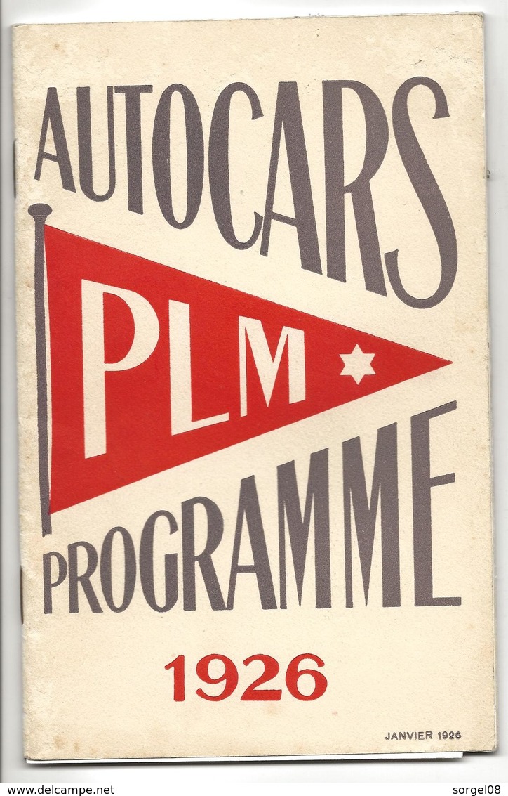 AUTOCARS PLM Programme 1926 48 Pages - Dépliants Touristiques