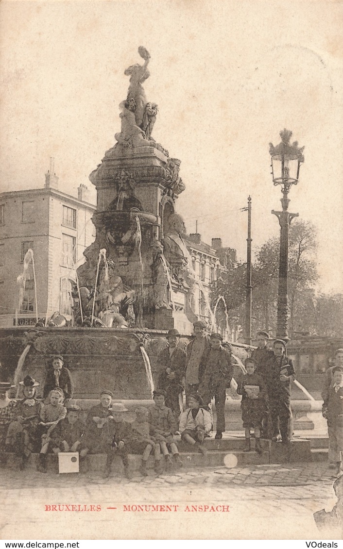 CPA - Belgique - Bruxelles - Brussels - Monument Anspach - Monuments, édifices