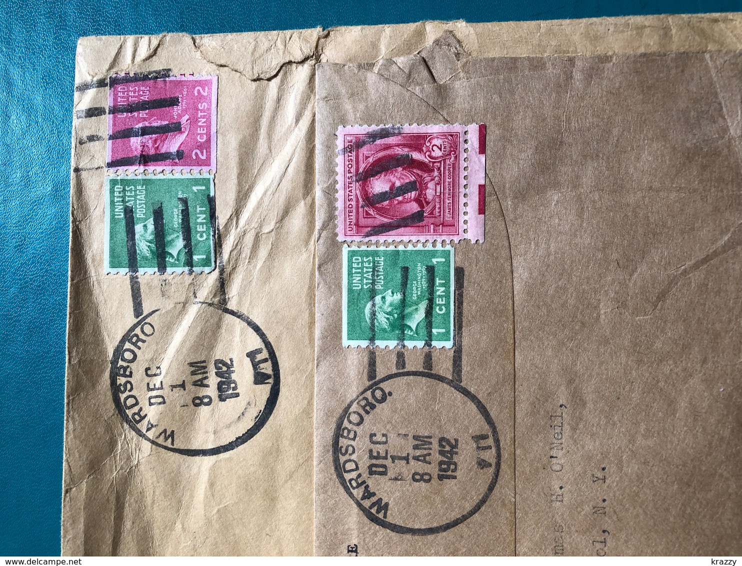 USA Prexy Prexi 1960 Cover Double Used 2c 1c Coil Unusual - Postal History