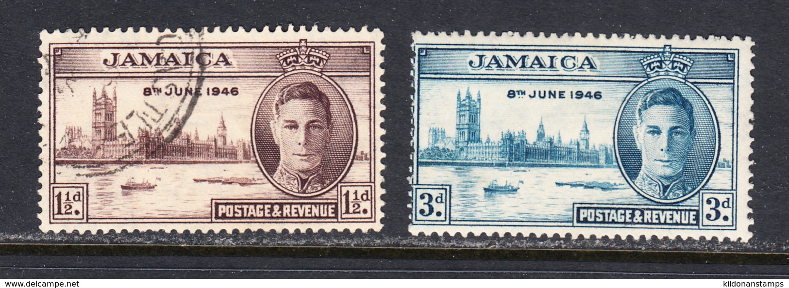 Jamaica 1946 Peace, Mint Mounted/cancelled, Sc# ,SG 141-142 - Jamaïque (...-1961)