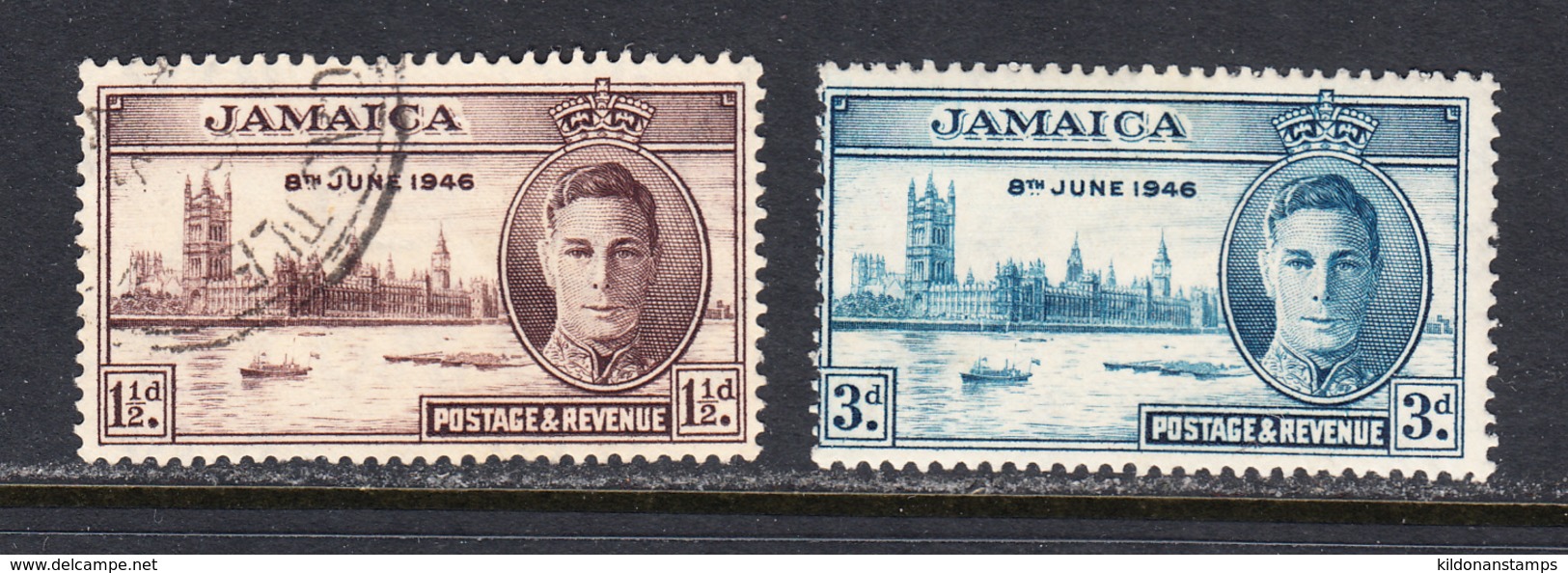 Jamaica 1946 Peace, Mint Mounted/cancelled, Sc# ,SG 141-142 - Jamaica (...-1961)