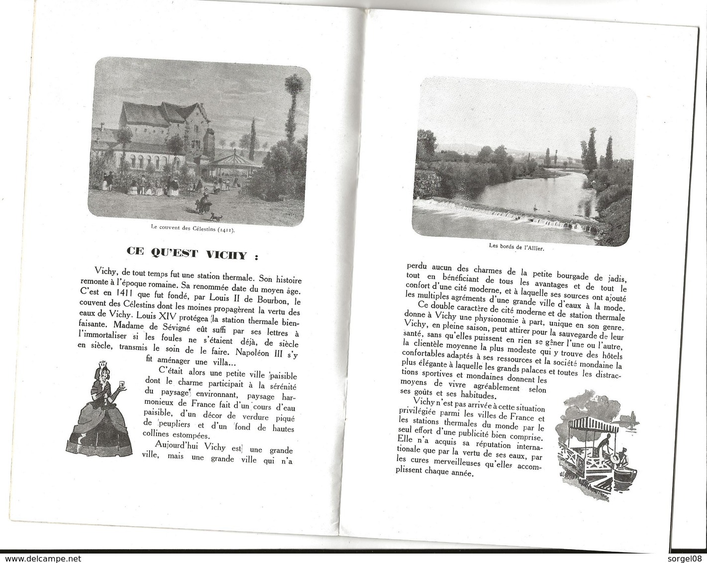 VICHY Allier La Reine Des Stations Thermales Livret  16 Pages 1929 - Dépliants Touristiques