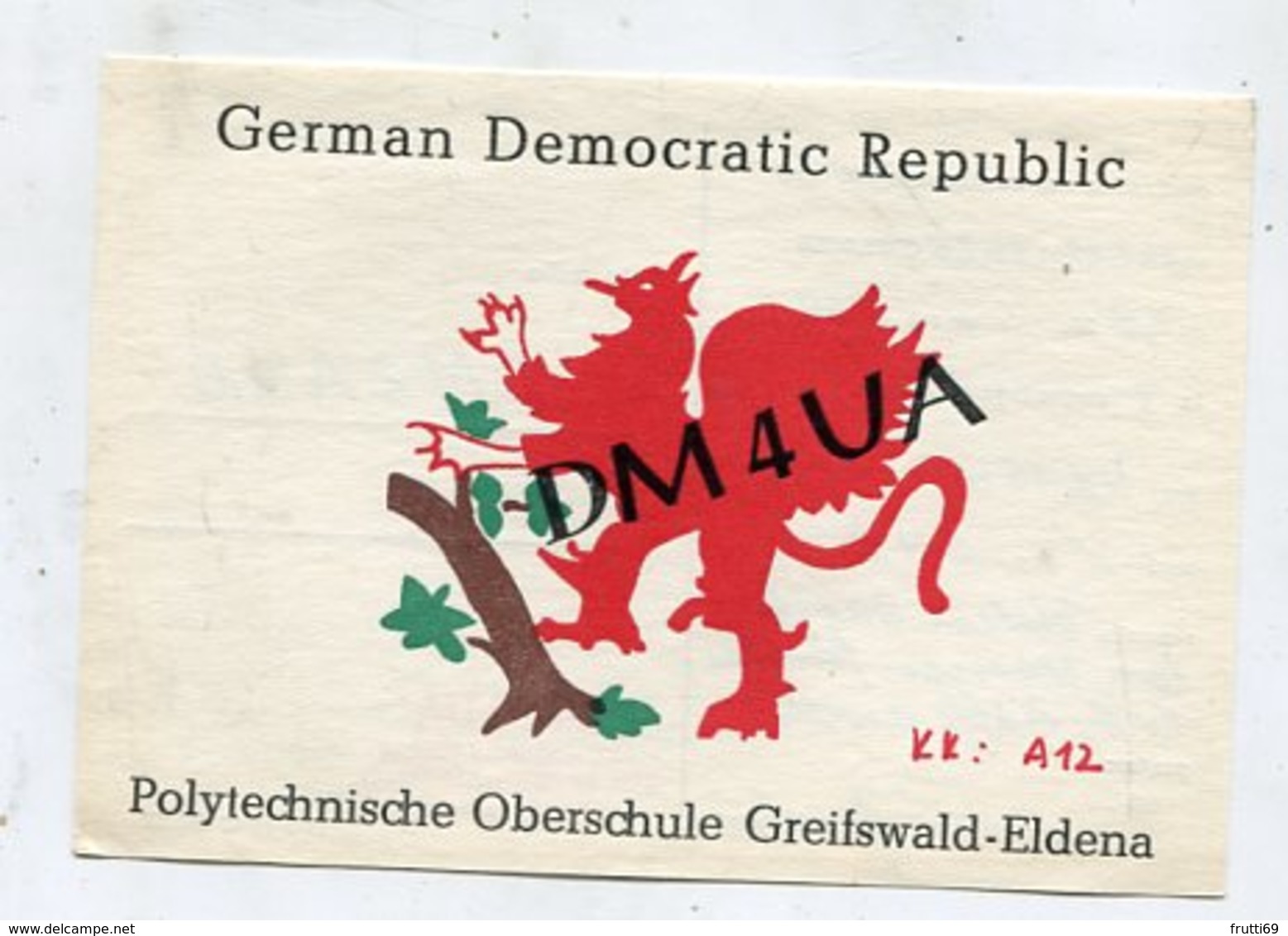 QSL Card - AK 346556 German Democatic Republic - Greifswald - Eldena - Radio Amateur