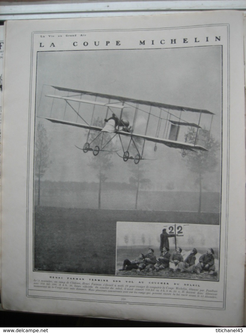 1909 VOLS DE MAURICE FARMAN/LA COUPE MICHELIN/DIRIGEABLES ALLEMANDS/ACCIDENT DE L'ESPANA/BOXE / JIM STEWART-JEWEY SMITH