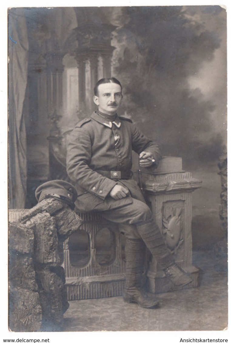 AK Portraitbild Eines Deutschen Soldaten, Feldpost, Gel. 1915 - Guerre 1914-18