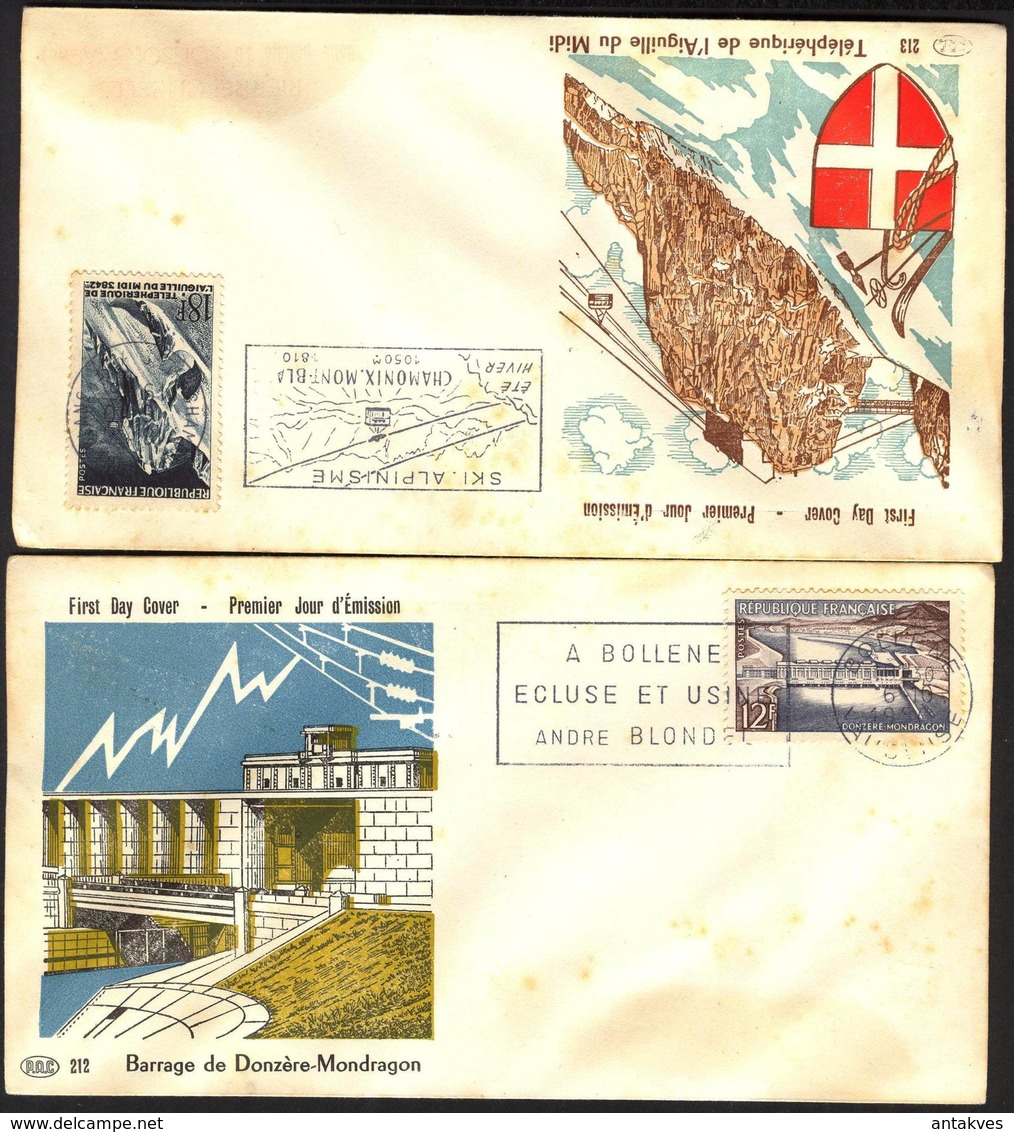 {F048} France 1956 2 FDC See Scan !! - 1950-1959