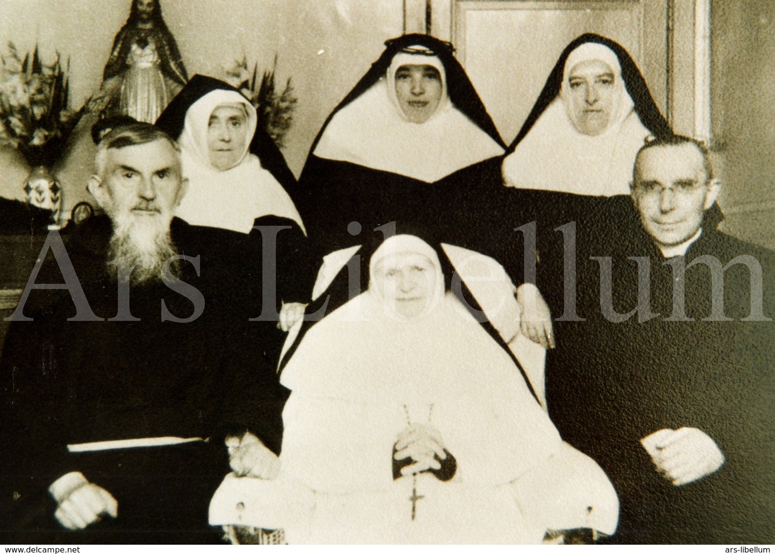 REPRO / LARGE Photo / Size: 20 X 28,30 Cm. / Nun / Religieuse / Non / Kloosterzuster / Broeder / Priester / Priest - Personnes