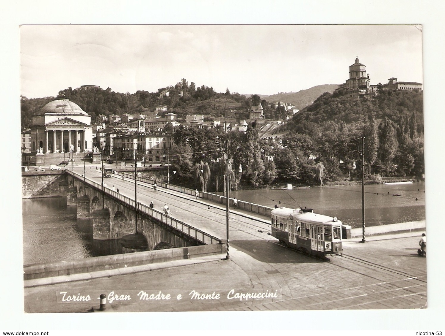 CT--02825-- TORINO-GRAN MADRE E MONTE CAPPUCCINI- TRAM-VIAGGIATA 1965 - Chiese