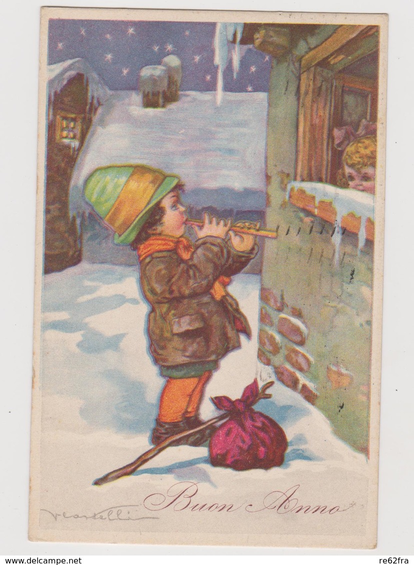 Cartolina Illustrata CASTELLI,  Il Pifferaio  - F.p.  - Anni  '1920 - Castelli