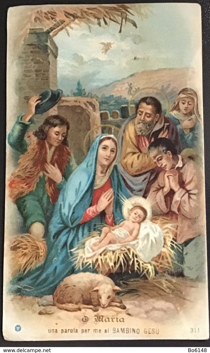 Antico Santino - Holy Card : Natività , Cromo N. 311, Imprimatur 1906 - Devotion Images